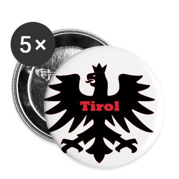 Tirol - Buttons klein 25 mm (5er Pack) - Weiß - Vorne