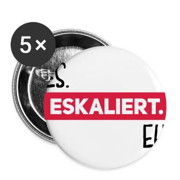 es eskaliert eh - Buttons klein 25 mm (5er Pack) - Weiß - Vorne