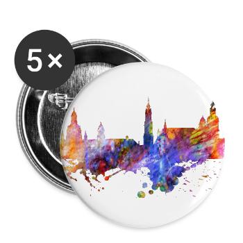 Dresden skyline - Buttons small 1''/25 mm (5-pack) - white - Front