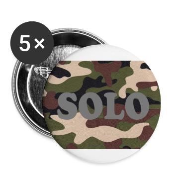 solo - Lot de 5 petits badges (25 mm) - blanc - Devant