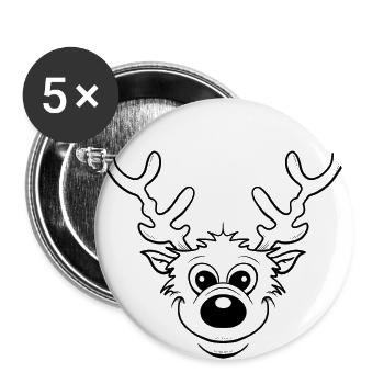 Moose - Buttons small 1''/25 mm (5-pack) - white - Front