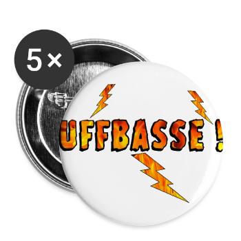 Uffbasse with lightning, Pälzer Say - Buttons small 1''/25 mm (5-pack) - white - Front