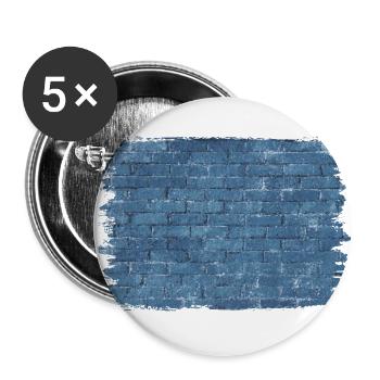 The Wall Pattern - Oil Painting - Buttons small 1''/25 mm (5-pack) - white - Front