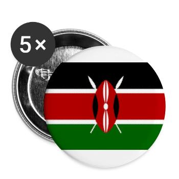 Kenya - Buttons small 1''/25 mm (5-pack) - white - Front