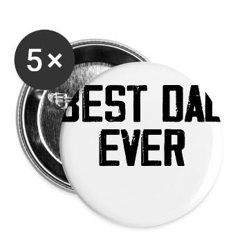 Best Dad Ever - Buttons small 1''/25 mm (5-pack) - white - Front