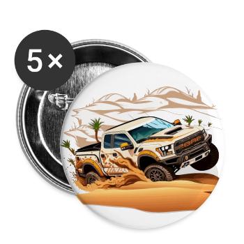 The Sand Sharks - Buttons small 1''/25 mm (5-pack) - white - Front
