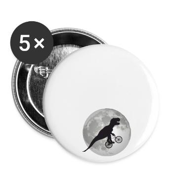 JULIAN - Beautiful boy name with dinosaur - Buttons small 1''/25 mm (5-pack) - white - Front