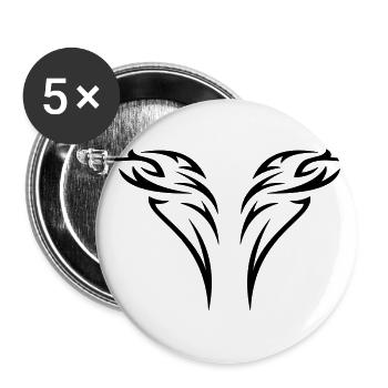 tattoo - Buttons small 1''/25 mm (5-pack) - white - Front