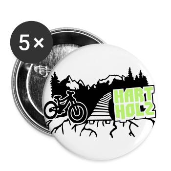 BOIS Freeride - Lot de 5 petits badges (25 mm) - blanc - Devant