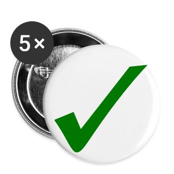 Green hook - Buttons small 1''/25 mm (5-pack) - white - Front