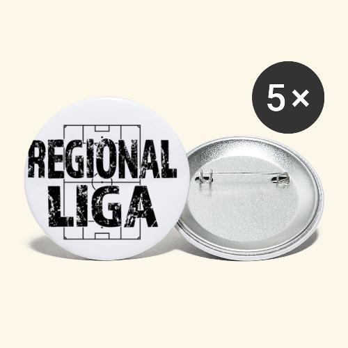 REGIONALLIGA im Fußballfeld - Buttons klein 25 mm (5er Pack)