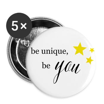 Be unique - Buttons small 1''/25 mm (5-pack) - white - Front