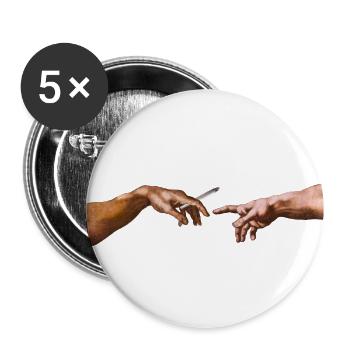 Erschaffung Adams mit Joint - Buttons klein 25 mm (5er Pack) - Weiß - Vorne