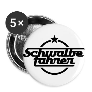Schwalbefahrer - Buttons klein 25 mm (5er Pack) - Weiß - Vorne