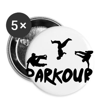 Free running - Buttons klein 25 mm (5er Pack) - Weiß - Vorne