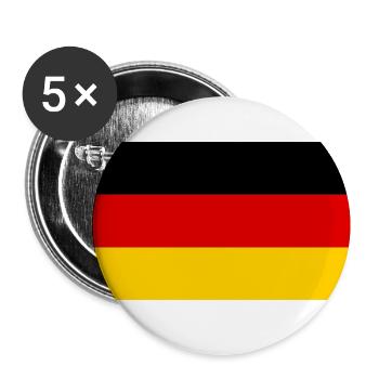 Drapeau de l'Allemagne 🇩🇪 - Lot de 5 petits badges (25 mm) - blanc - Devant