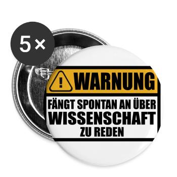 Wissenschaftler Forscher Spruch Lustiger Cool Witz - Buttons klein 25 mm (5er Pack) - Weiß - Vorne