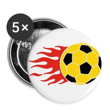 burning ball - Buttons small 1''/25 mm (5-pack) - white - Front