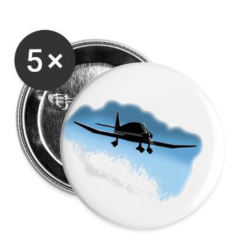 Dr400 sky - Buttons small 1''/25 mm (5-pack) - white - Front