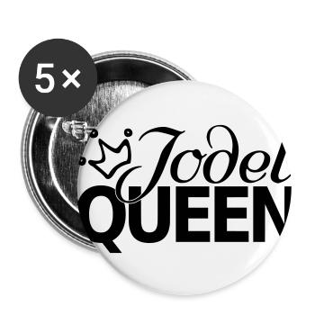 Queen Jodel Jodler Lustiger witziger Spruch - Buttons klein 25 mm (5er Pack) - Weiß - Vorne