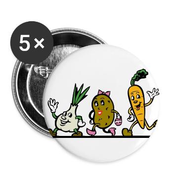 vegetables 29063 1280 - Buttons klein 25 mm (5er Pack) - Weiß - Vorne