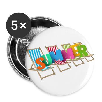 summer - Buttons small 1''/25 mm (5-pack) - white - Front