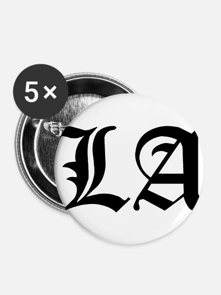Los Angeles - Buttons klein 25 mm (5er Pack) - Weiß