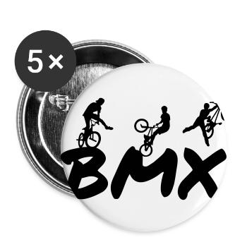 BMX - Buttons klein 25 mm (5er Pack) - Weiß - Vorne