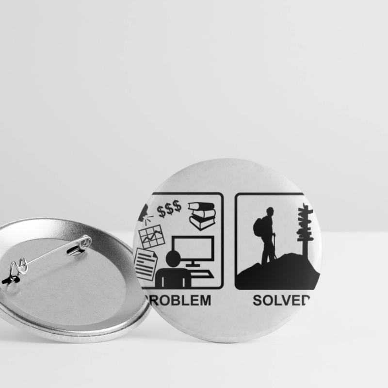 Problem Solved - Mountain hiking Buttons small 1''/25 mm (5-pack)