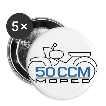Moped Star 50 ccm Emblem - Buttons small 1''/25 mm (5-pack) - white - Front