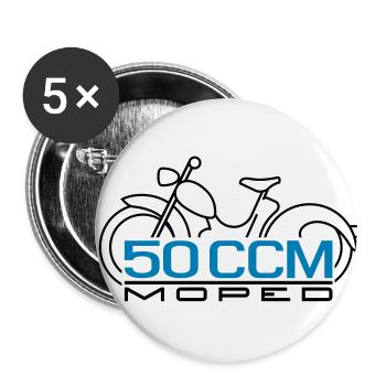 Moped SR2 50cc emblem - Buttons small 1''/25 mm (5-pack) - white - Front