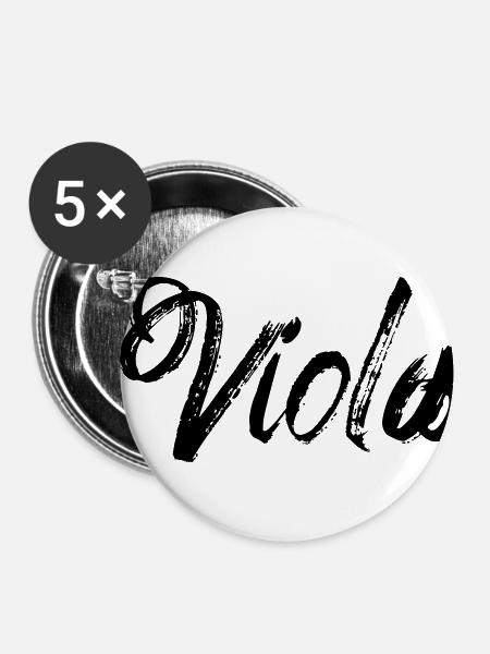 Viola - Buttons klein 25 mm (5er Pack) - Weiß