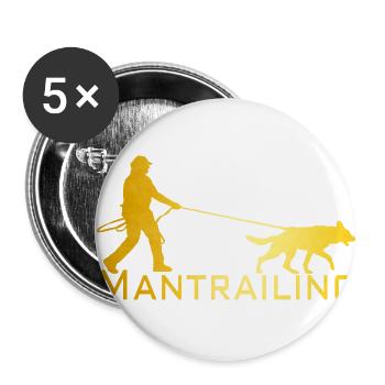 Mantrailing gold - Buttons small 1''/25 mm (5-pack) - white - Front