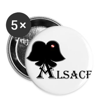 Elsässischer Kopfschmuck - Buttons klein 25 mm (5er Pack) - Weiß - Vorne