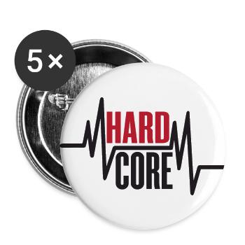 Hard core - Buttons small 1''/25 mm (5-pack) - white - Front
