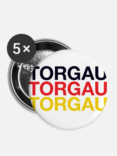 TORGAU - Buttons klein 25 mm (5er Pack) - Weiß