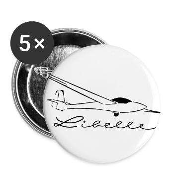 libelle_2 - Buttons klein 25 mm (5er Pack) - Weiß - Vorne