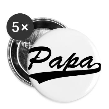 schwanger Schwangerschaft - Buttons klein 25 mm (5er Pack) - Weiß - Vorne