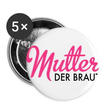 Mother of the Bride - Buttons small 1''/25 mm (5-pack) - white - Front