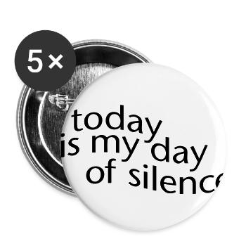 day of silence - Buttons klein 25 mm (5er Pack) - Weiß - Vorne