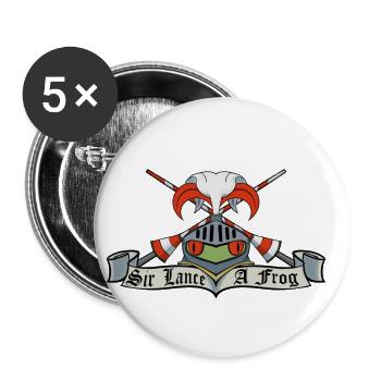 Armoiries de Sir Lance-a-Frog - Lot de 5 petits badges (25 mm) - blanc - Devant