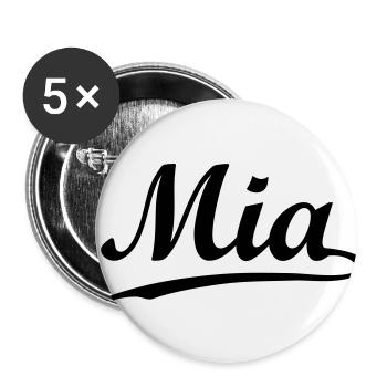 mia - Buttons small 1''/25 mm (5-pack) - white - Front