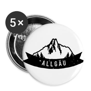 Allgäu Design mit Höfats als Geschenkidee - Buttons klein 25 mm (5er Pack) - Weiß - Vorne