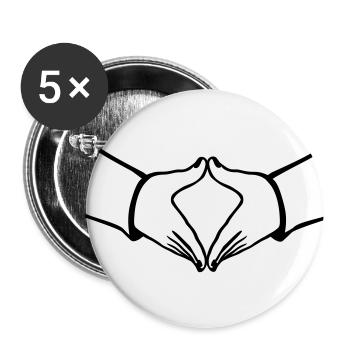 Losange de Merkel - Lot de 5 petits badges (25 mm) - blanc - Devant