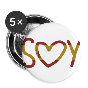 SOJA ESPANA - Buttons klein 25 mm (5er Pack) - Weiß - Vorne