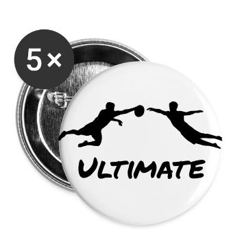 Ultimate Frisbee - Men - Lot de 5 petits badges (25 mm) - blanc - Devant