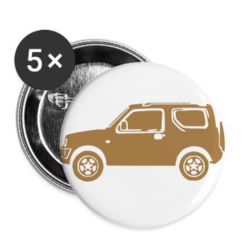 Jimny 2 - Buttons small 1''/25 mm (5-pack) - white - Front