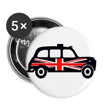 Taxi Anglais - Buttons small 1''/25 mm (5-pack) - white - Front