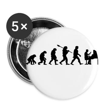 Evolution Piano Pianist Piano - Buttons small 1''/25 mm (5-pack) - white - Front