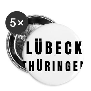 Lübeck, Thuringe - Lot de 5 petits badges (25 mm) - blanc - Devant